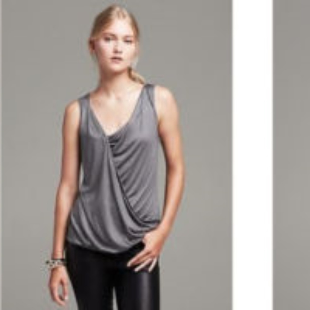 BANANA REPUBLIC WOMENS ASYMMETRICAL DRAPE BLOUSE